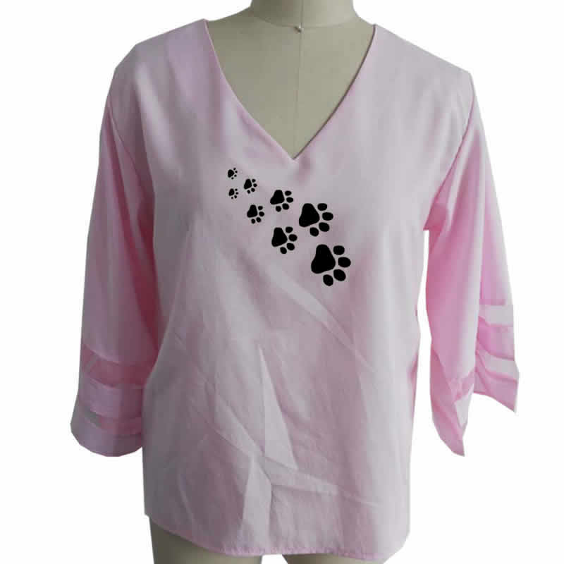 New Fashion Dog Paw Shirt for Women