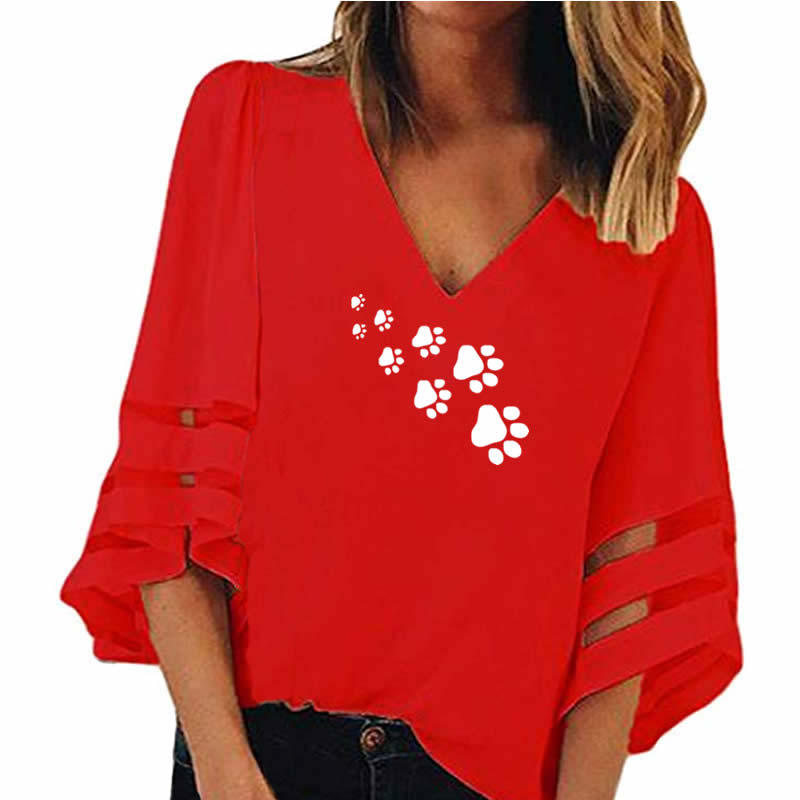 New Fashion Dog Paw Shirt for Women