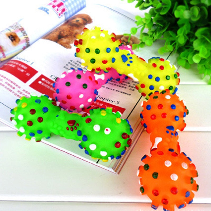Colourful Squeaky Bone Chew Toy