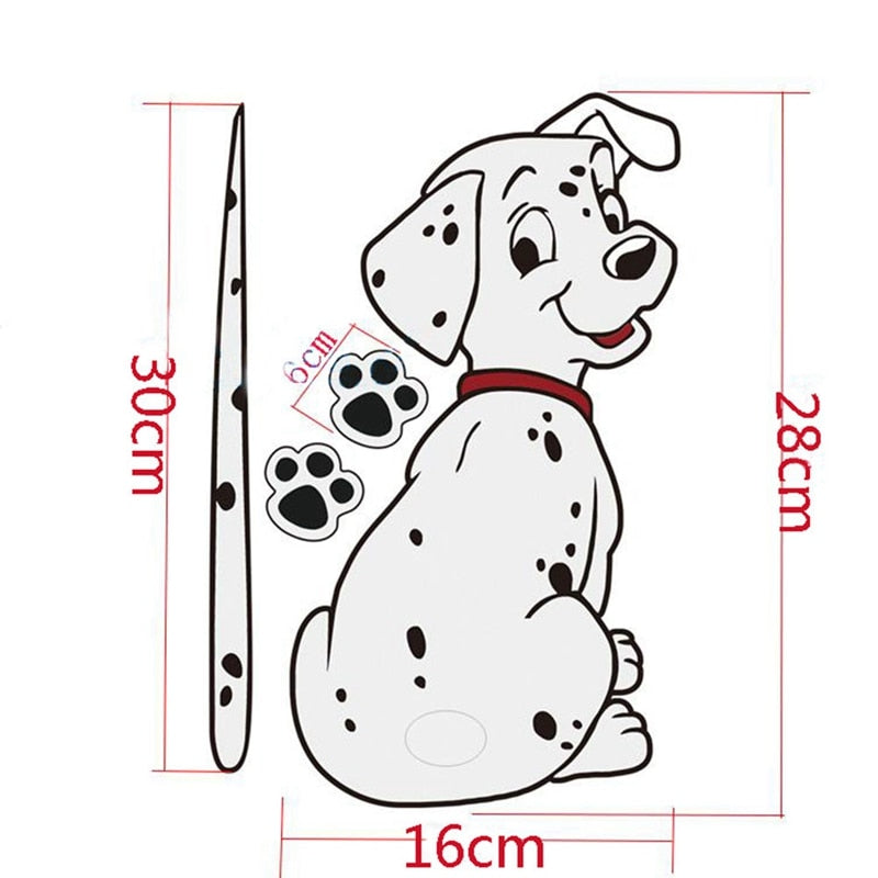 Funny Moving Tail Dalmatian Dog Reflective Waterproof Sticker Car Rear Window Windshield Wiper Decals