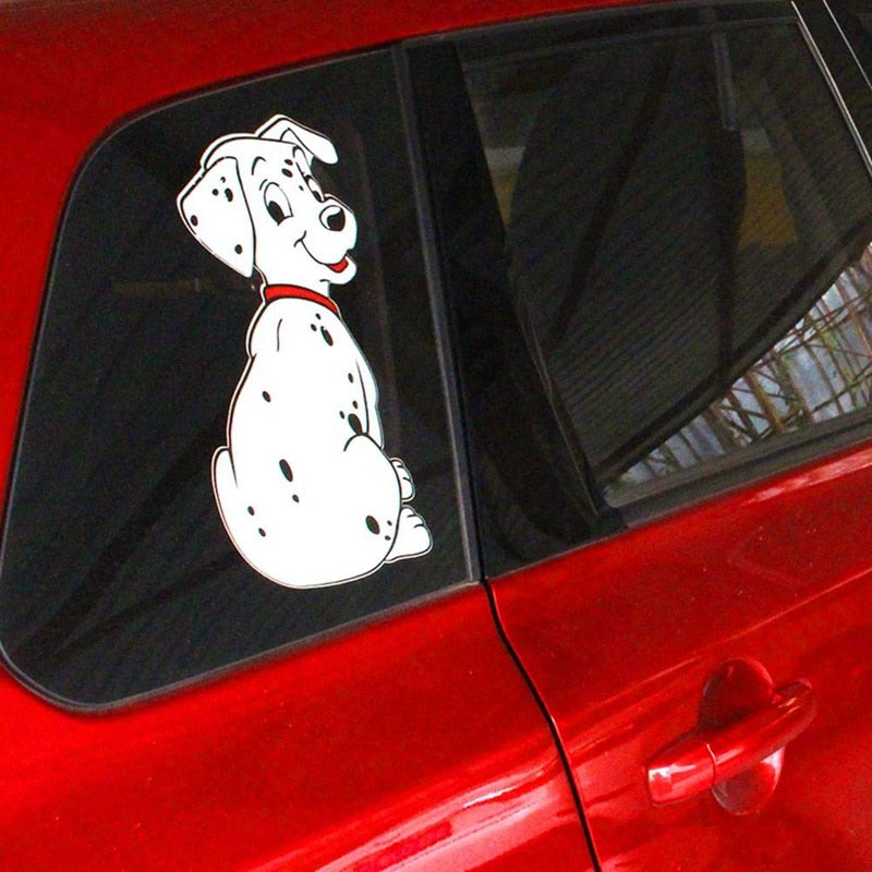 Funny Moving Tail Dalmatian Dog Reflective Waterproof Sticker Car Rear Window Windshield Wiper Decals