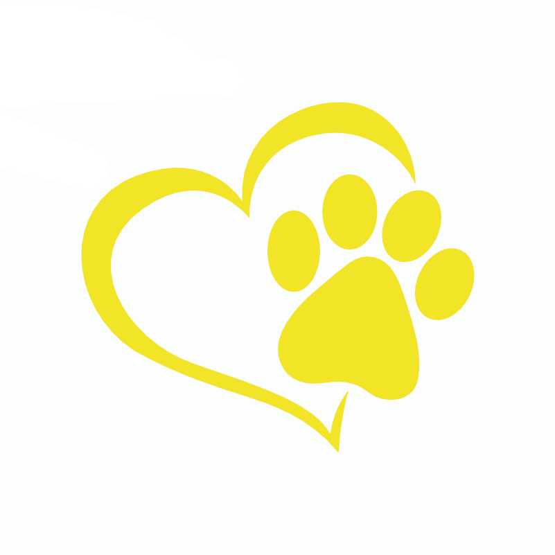 Cute Dog Paw with Heart removable Waterproof Car Sticker