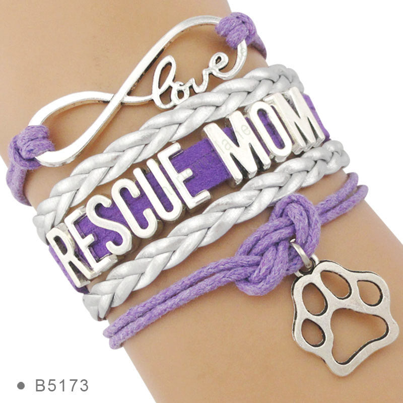 Rescue Mom Infinity Charm Bracelet