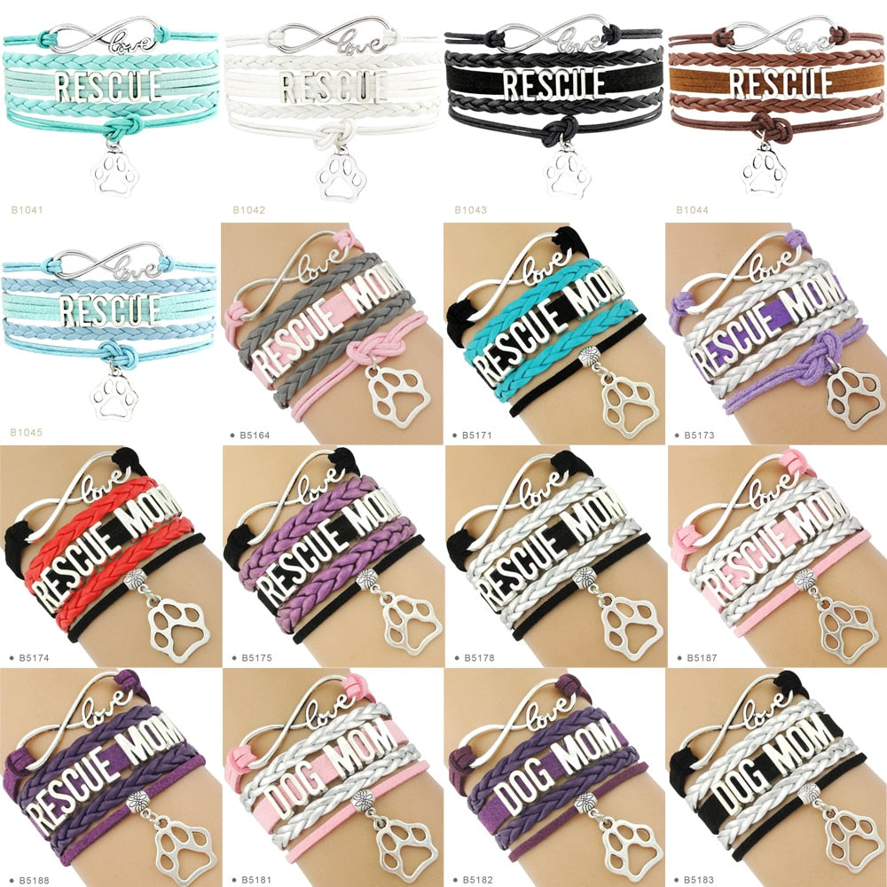 Rescue Mom Infinity Charm Bracelet