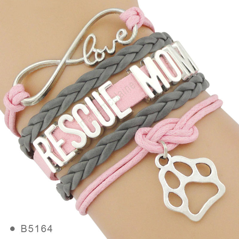 Rescue Mom Infinity Charm Bracelet