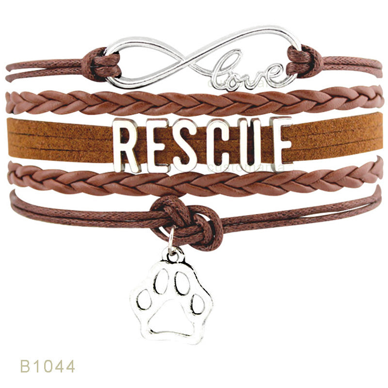 Rescue Mom Infinity Charm Bracelet