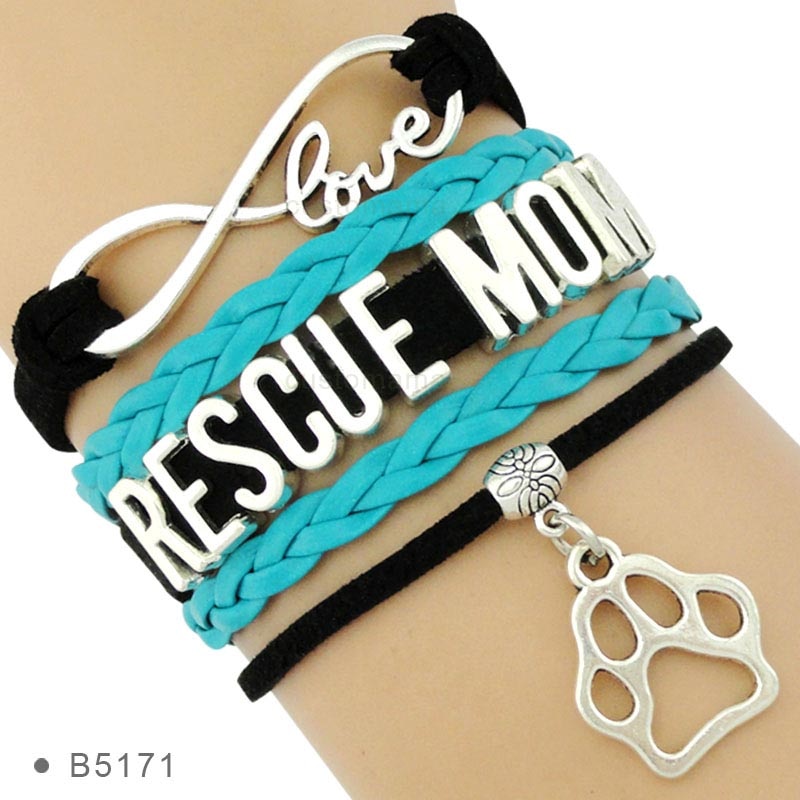 Rescue Mom Infinity Charm Bracelet