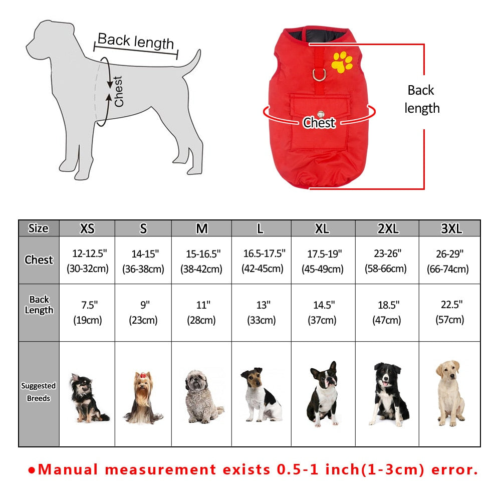 Winter Waterproof Reversible Dog Jacket