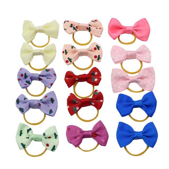 Ribbon Hair Tie for Dogs (10 Pcs)