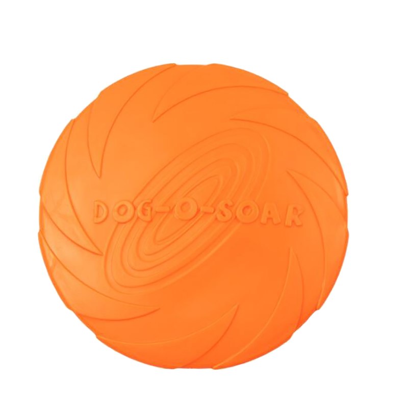 Dog Frisbee Trainning Puppy Toy rubber Fetch Flying Disc