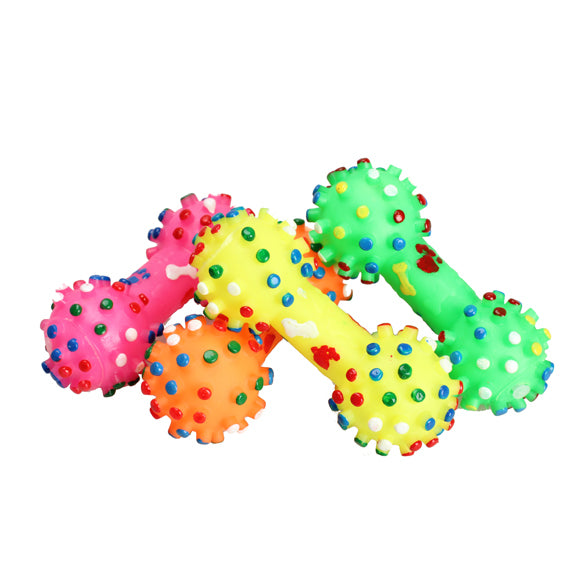Colourful Squeaky Bone Chew Toy