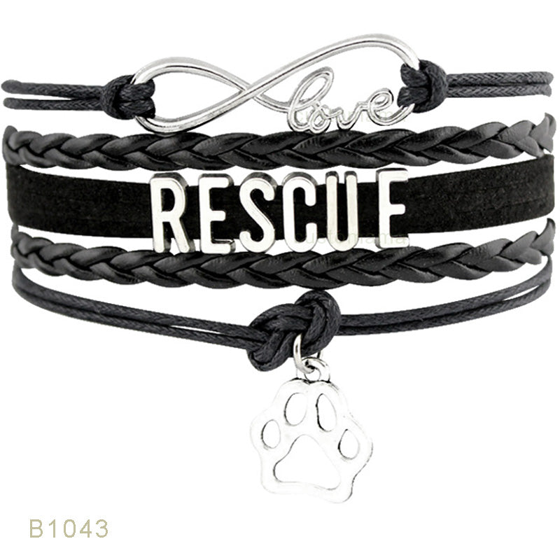 Rescue Mom Infinity Charm Bracelet