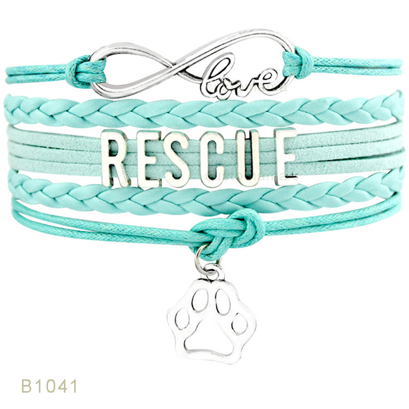 Rescue Mom Infinity Charm Bracelet