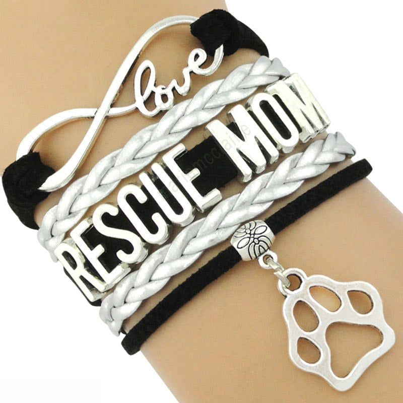 Rescue Mom Infinity Charm Bracelet