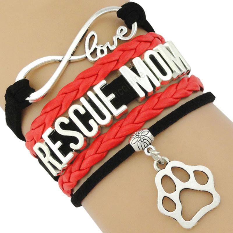 Rescue Mom Infinity Charm Bracelet