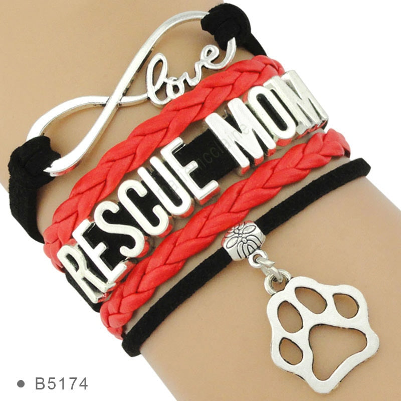 Rescue Mom Infinity Charm Bracelet