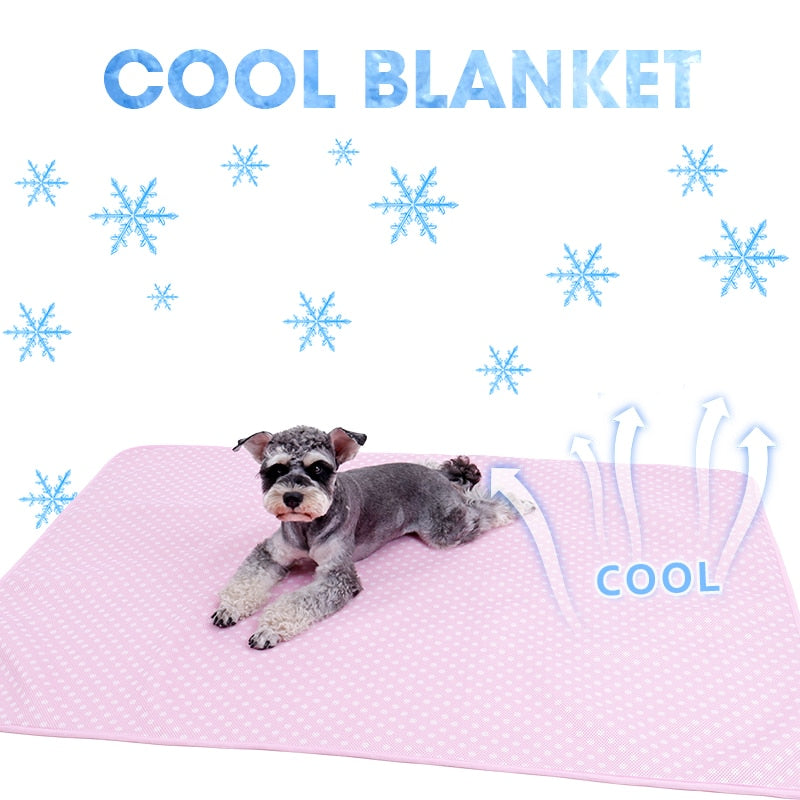 Self-cooling Pet Blanket for Dogs Ultra Soft Breathable Sleep Pad Heat Relief In Summer