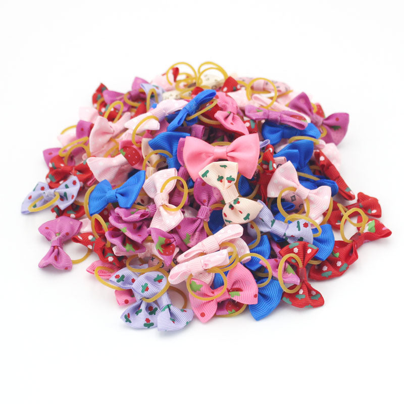 Ribbon Hair Tie for Dogs (10 Pcs)